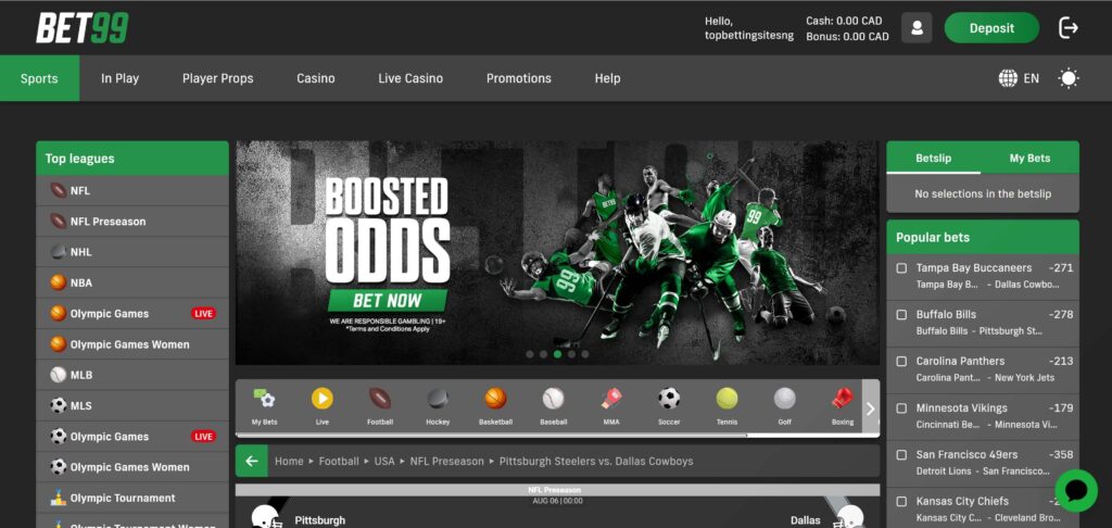 bet99 desktop website