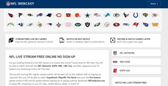 nfl webcast website